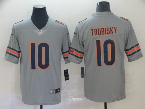 Chicago Bears 10 Mitchell Trubisky Silver Inverted Legend Limited Jersey