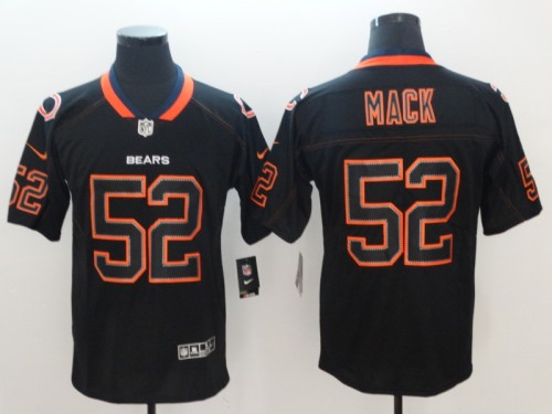 Chicago Bears #52 MACK Black with Gold Letters NFL Jersey