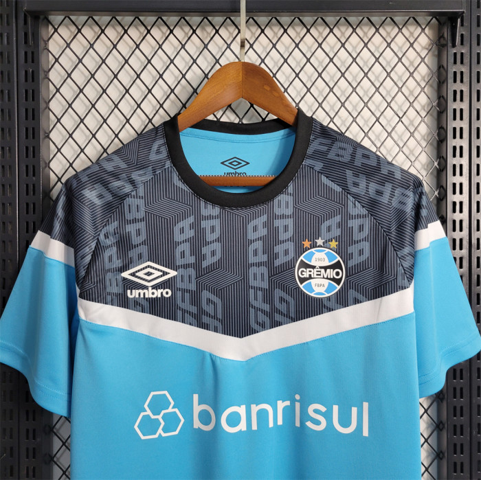 Fans Version 2023-2024 Gremio Light Blue Soccer Training Jersey