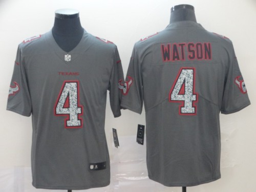 Houston Texans #4 WATSON Grey/Red NFL Jersey