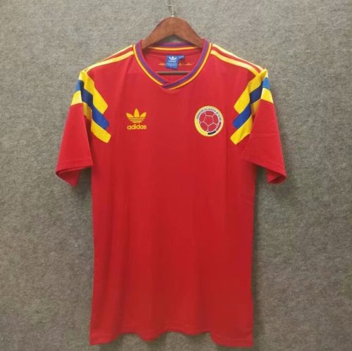 Retro Jersey 1990 Colombia Away Red Soccer Jersey