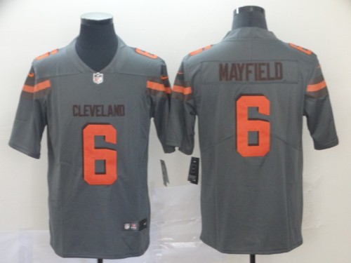 Cleveland Browns 6 Baker Mayfield Gray Inverted Legend Limited Jersey