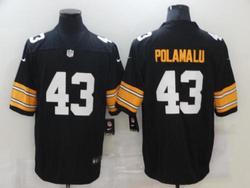 Steelers 43 Troy Polamalu Black Vapor Untouchable Limited Jersey