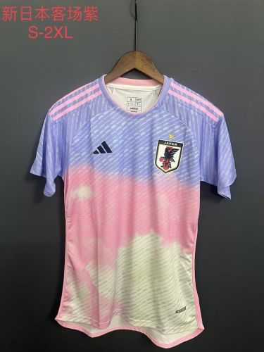 Fans Version 2023-2024 Japan Pink/Blue Soccer Jersey