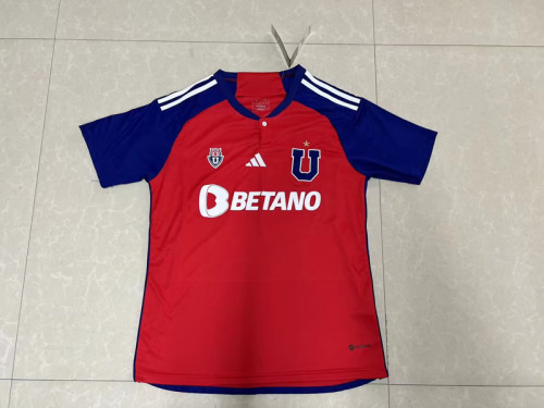 Fans Version 2023-2024 Universidad de Chile Away Red Soccer Jersey