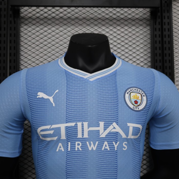 2023-2024  Player Version Manchester City Home Soccer Jersey
