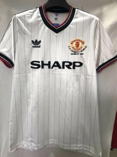 Retro Jersey 1983 Manchester United FA Cup Final White Soccer Jersey