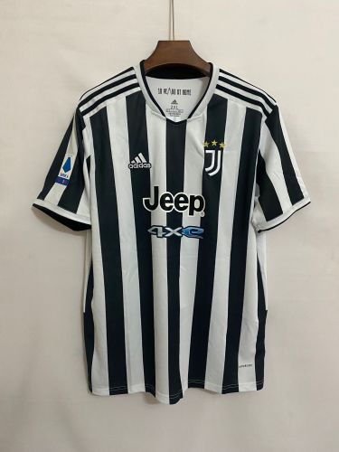 with Serie A Patch Fans Version 2021-2022 Juventus Home Soccer Jersey