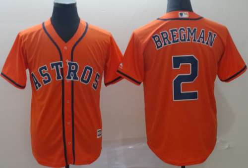 2019 Houston Astros # 2 BREGMAN Orange  MLB Jersey