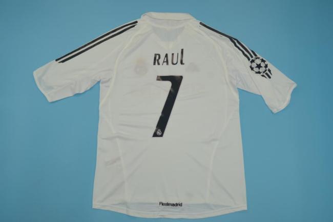 Retro Jersey 2005-2006 Real Madrid #7 RAUL Home Soccer Jersey with UCL Patch