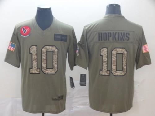 Houston Texans 10 DeAndre Hopkins 2019 Olive Camo Salute To Service Limited Jersey