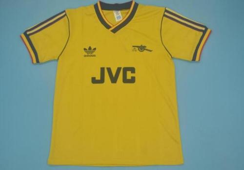 Retro  Jersey Arsenal 1986-1987 Away Yellow Soccer Jersey