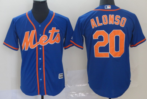 2019 New York Mets # 20 ALONSO Blue MLB Jersey