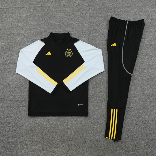 2023-2024 Algeria Black Soccer Training Sweater and pants