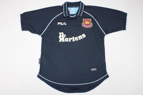 Retro Jersey 1999-2001 West Ham United 3rd Away Dark Blue Soccer Jersey