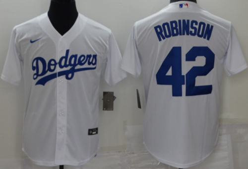 Los Angeles Dodgers 42 ROBINSON White Baseball Jersey