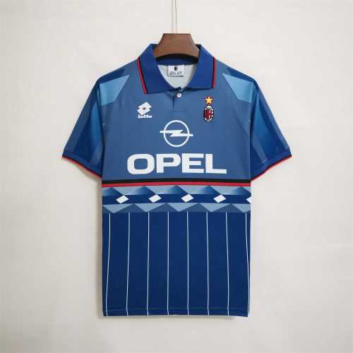 Retro Jersey 1995-1996 AC Milan Away Blue Soccer Jersey