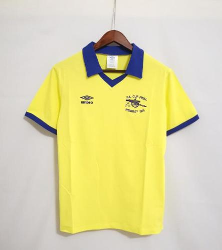 Retro Jersey 1979 Arsenal Fa cup final Yellow Soccer Jersey Vintage Football Shirt