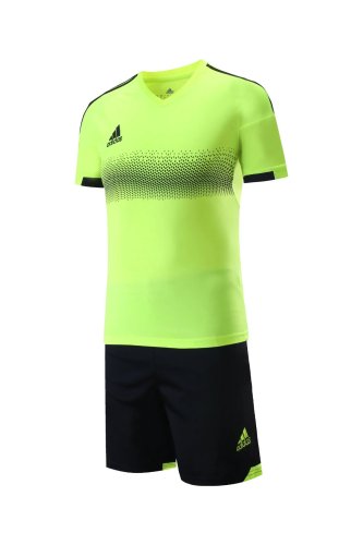 #811 Yellow Soccer Training Uniform Blank Jersey and Shorts