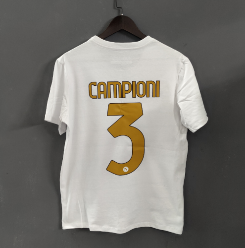 Fans Version 2023-2024 Napoli White 3 Champion Soccer Jersey