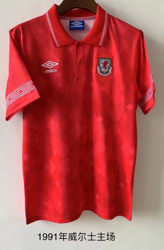 Retro Jersey 1991 Wales Home Soccer Jersey