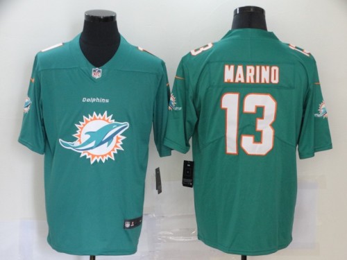 Miami Dolphins 13 MARINO Green Team Big Logo Vapor Untouchable Limited Jersey