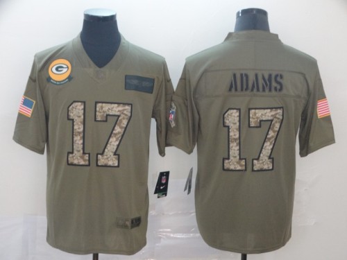 Green Bay Packers 17 ADAM Olive Camo Salute to Service Limited Jersey