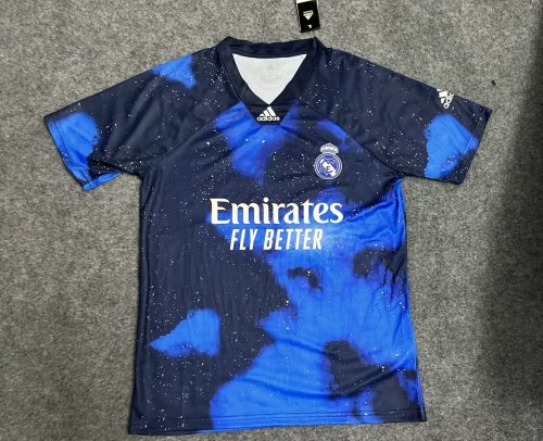 Retro Shirt 2018-2019 Real Madrid Blue/Black Soccer Jersey
