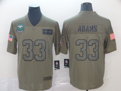 New York Jets 33 Jamal Adams 2019 Olive Salute To Service Limited Jersey
