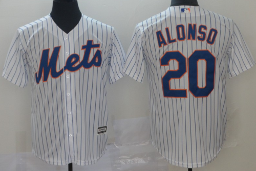 2019 New York Mets # 20 ALONSO White MLB Jersey
