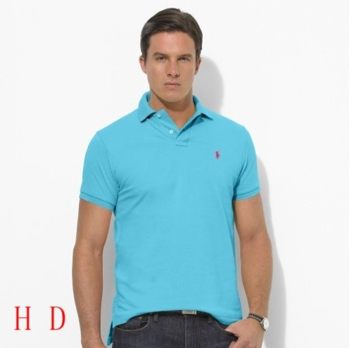 8821 Blue Ralph Polo with Purple Small Logo