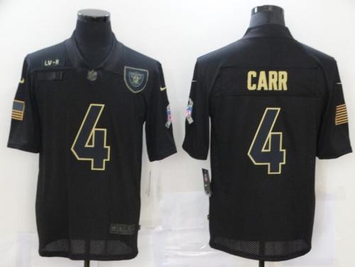 Raiders 4 Derek Carr Black 2020 Salute To Service Limited Jersey