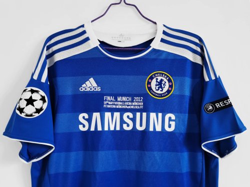 with UCL Patch Retro Jersey 2011-2012 Chelsea DROGBA 11 Champions League Final Home Soccer Jersey