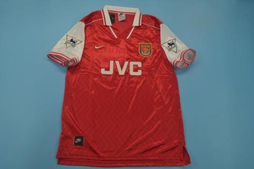 with EPL Patch Retro Jersey 1996-1998 Arsenal Home Soccer Jersey Vintage Football Shirt