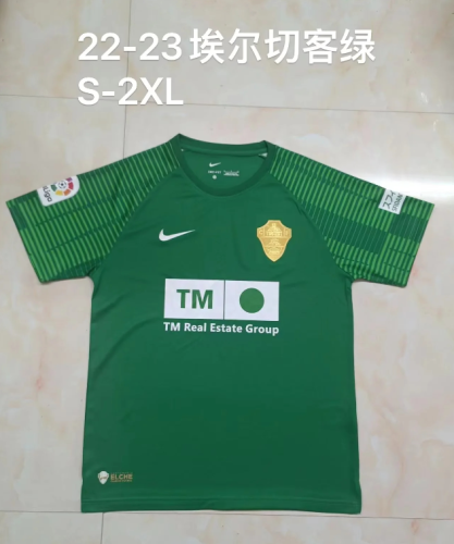 Fans Version 2022-2023 Elche Away Green Soccer Jersey