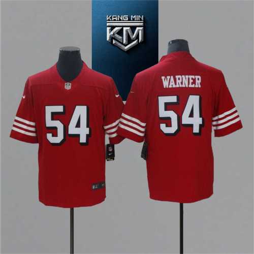 2021 49ers 54 WARNER RED NFL Jersey S-XXL WHITE Font
