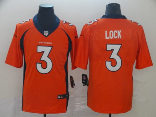 Denver Broncos 3 Drew Lock Orange Vapor Untouchable Limited Jersey