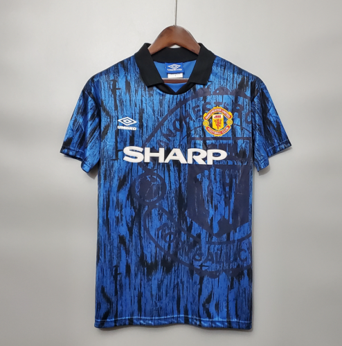 Retro Jersey 1922-1993 Manchester United Away blue Soccer Jersey