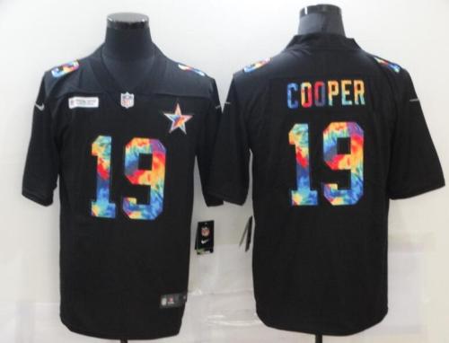 Dallas Cowboys 19 COOPER Black Vapor Untouchable Rainbow Limited Jersey