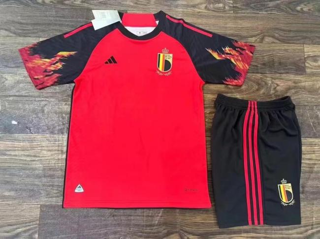 Adult Uniform 2022 World Cup BEL Home Soccer Jersey Shorts