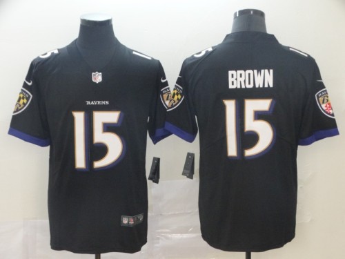 Baltimore Ravens #15 Brown Black NFL Jersey