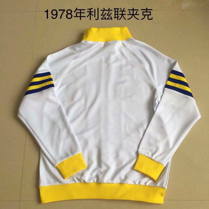 Retro Jacket 1978 Leeds United White Soccer Jacket