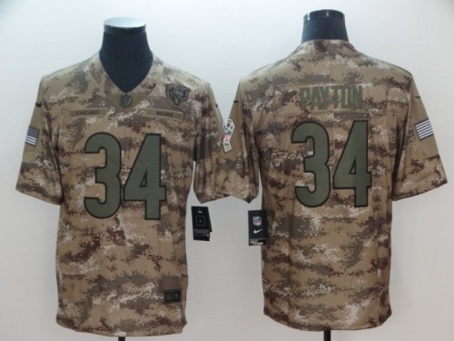 Chicago Bears #34 PAYTON Camouflage NFL Jersey