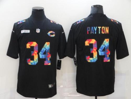 Chicago Bears 34 PAYTON Black Vapor Untouchable Fashion Limited Jersey