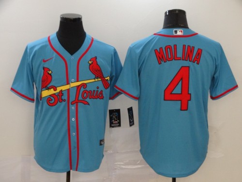 St. Louis Cardinals 4 MOLINA Blue 2020 Cool Base Jersey