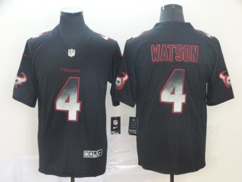 Houston Texans #4 WATSON Black/Red NFL Jersey