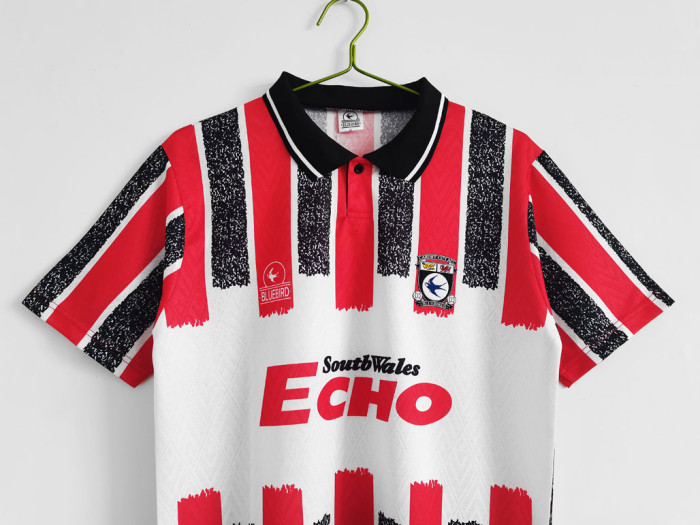 Retro Jersey 1993-1994 Cardiff City Away Red Soccer Jersey