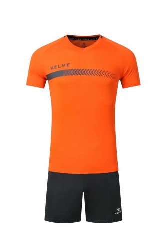 #603 Orange Soccer Training Uniform Blank Jersey and Shorts