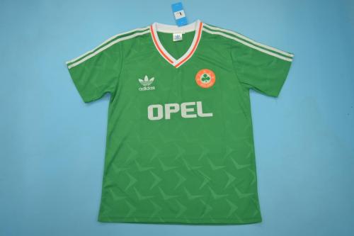 Retro Jersey 1990 Ireland 19 Home Green Soccer Jersey Vintage Football Shirt