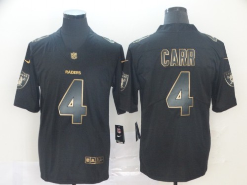 Oakland Raiders 4 Derek Carr Black Gold Vapor Untouchable Limited Jersey